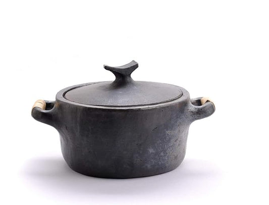 Longpi Black Pottery - Pot with Lid